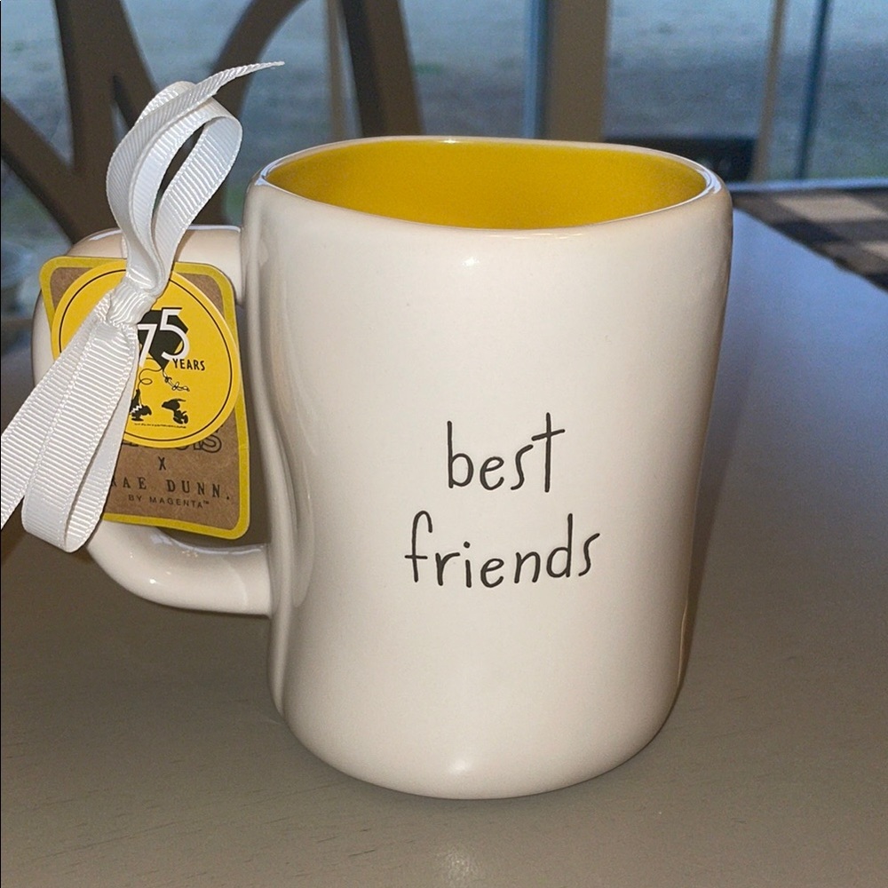 Rae Dunn Best Friends Mug - White and Yellow